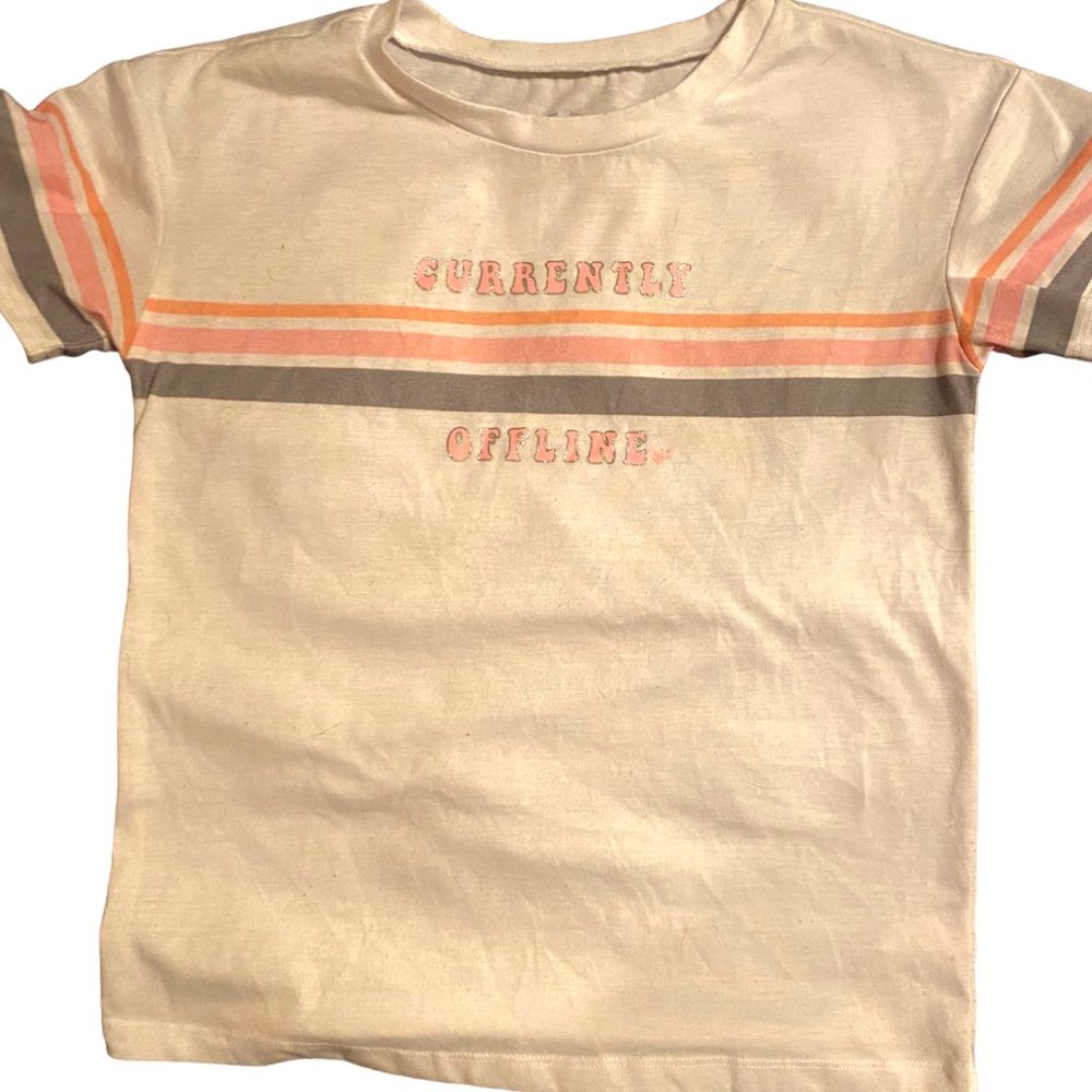Justice girls "Currently Offline" t‎ shirt sz 8